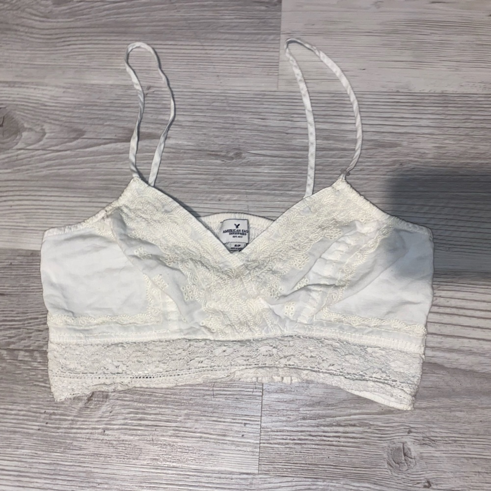 American Eagle cropped tank top cami bralette